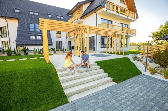 Pensiune La Valtoare, Gura Raului-Sibiu, Piatra andezit Albini, pavele antichizate Antico D2, Malo Antico, Focar Ronda