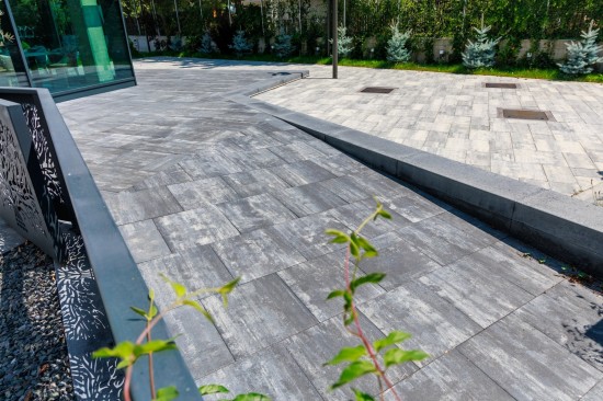 Terasa Parc Sub Arini, pavele Cortina D12, P9, P10, Maris Antico, Trepte Siena