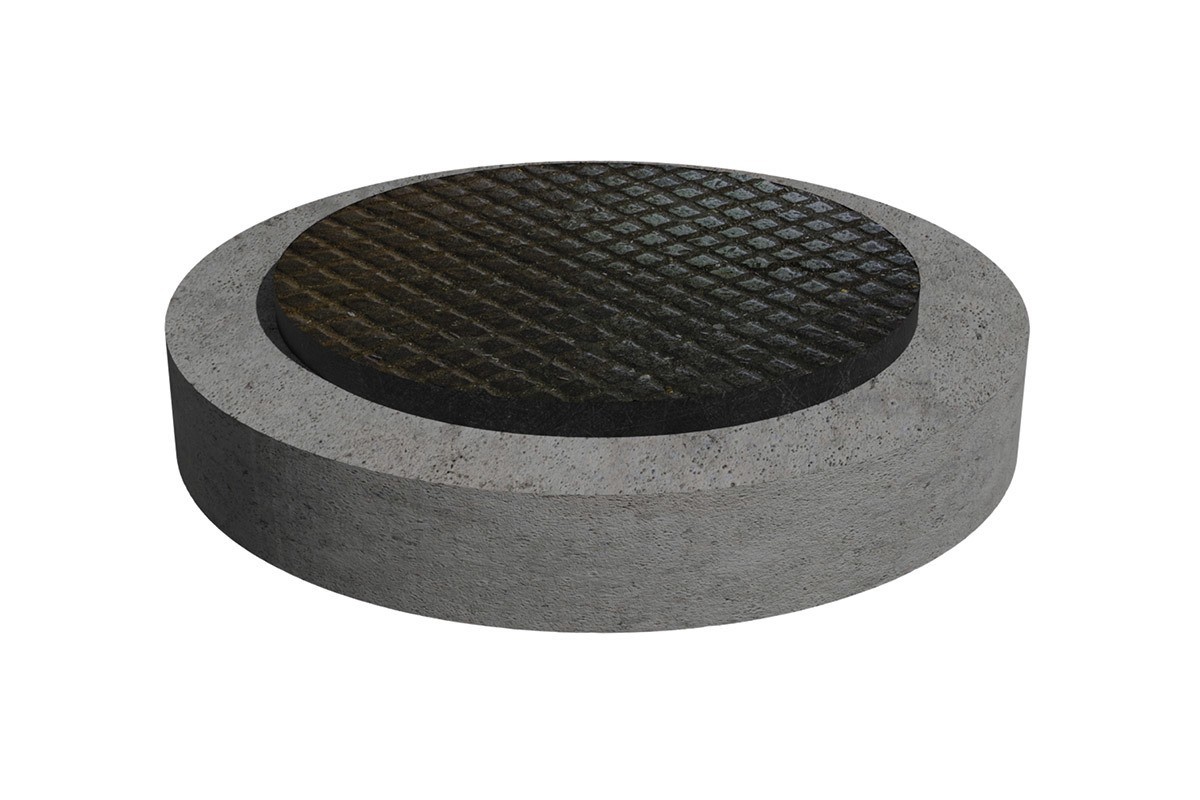 Elemente canalizare - Capac carosabil circular cu rama din beton armat