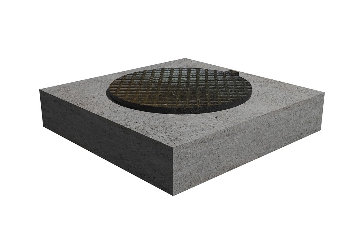 Elemente canalizare - Capac carosabil rectangular cu rama din beton armat